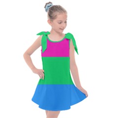 Polysexual Pride Flag Lgbtq Kids  Tie Up Tunic Dress