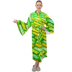 Diagonal Street Cobbles Maxi Velour Kimono by essentialimage