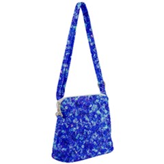 Blue Sequin Dreams Zipper Messenger Bag by essentialimage