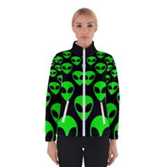 We Are Watching You! Aliens Pattern, Ufo, Faces Winter Jacket by Casemiro