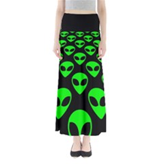 We Are Watching You! Aliens Pattern, Ufo, Faces Full Length Maxi Skirt by Casemiro