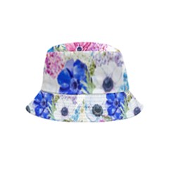 Purple Flowers Inside Out Bucket Hat (kids) by goljakoff