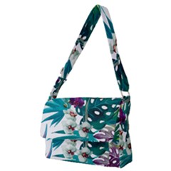 Tropical Flowers Full Print Messenger Bag (m) by goljakoff