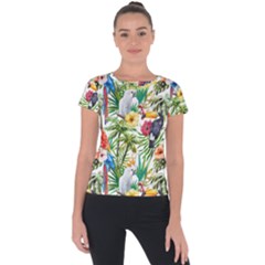 Jungle Birds Short Sleeve Sports Top  by goljakoff