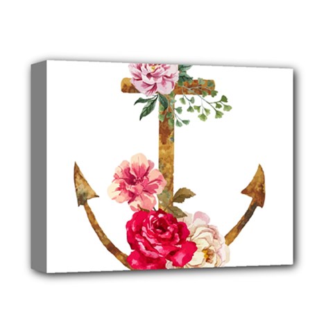 Flowers Anchor Deluxe Canvas 14  X 11  (stretched) by goljakoff