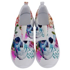 Skull And Flowers No Lace Lightweight Shoes by goljakoff