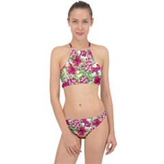 Rose Blossom Racer Front Bikini Set by goljakoff