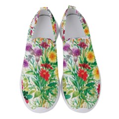 Summer Flowers Women s Slip On Sneakers by goljakoff