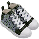 Calm In The Flower Forest Of Tranquility Ornate Mandala Kids  Mid-Top Canvas Sneakers View3