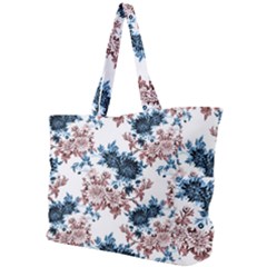 Blue And Rose Flowers Simple Shoulder Bag by goljakoff