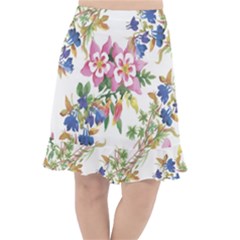 Garden Flowers Fishtail Chiffon Skirt by goljakoff