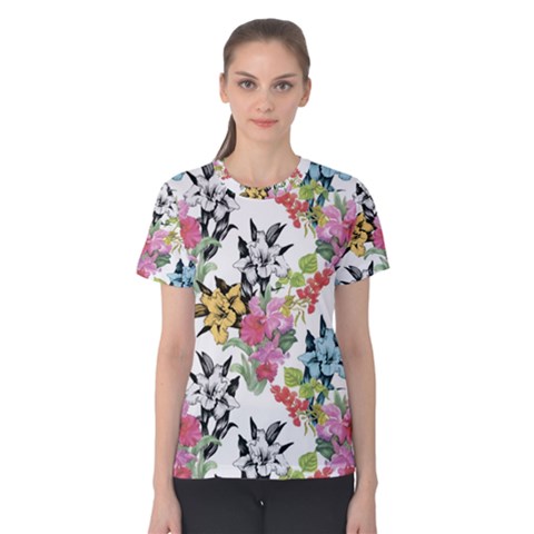 Summer Flowers Women s Cotton Tee by goljakoff