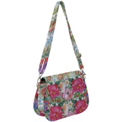 Beautiful Flowers Saddle Handbag by goljakoff