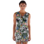 Garden Wrap Front Bodycon Dress