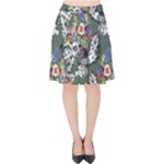 Garden Velvet High Waist Skirt