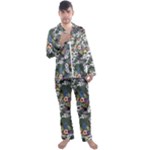 Garden Men s Long Sleeve Satin Pyjamas Set