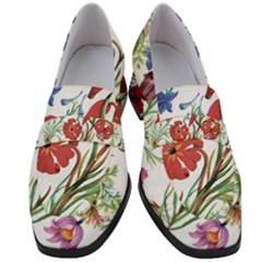 Summer Flowers Women s Chunky Heel Loafers by goljakoff