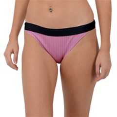 Amaranth Pink & Black - Band Bikini Bottom