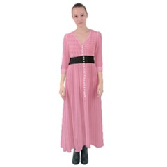 Amaranth Pink & Black - Button Up Maxi Dress