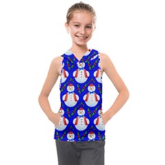 Seamless Snow Cool Kids  Sleeveless Hoodie by HermanTelo