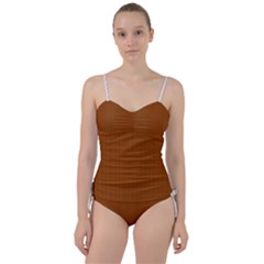 Rusty Orange & White - Sweetheart Tankini Set by FashionLane