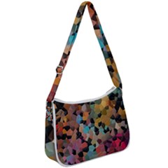 Mosaic Pieces                                                Zip Up Shoulder Bag by LalyLauraFLM