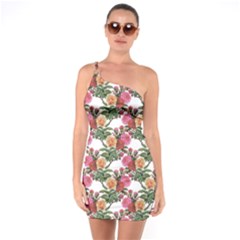 Flowers Pattern One Soulder Bodycon Dress by goljakoff