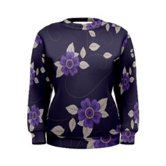 Purple Flowers Women s Sweatshirt by goljakoff