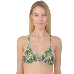 Tropical Flowers Reversible Tri Bikini Top by goljakoff