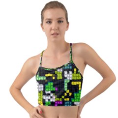 Drawn Squares                                                    Mini Tank Bikini Top by LalyLauraFLM