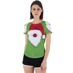 Santa Claus Hat Christmas Back Cut Out Sport Tee