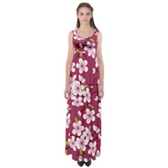 Sakura Empire Waist Maxi Dress