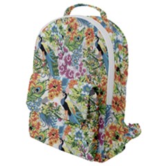 Peacock Pattern Flap Pocket Backpack (small) by goljakoff