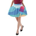 Ice Summer Beach Sea Dessert A-Line Pocket Skirt View1