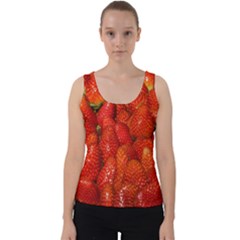 Colorful Strawberries At Market Display 1 Velvet Tank Top