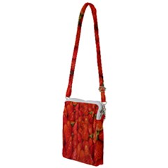 Colorful Strawberries At Market Display 1 Multi Function Travel Bag by dflcprintsclothing