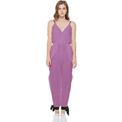 Bodacious Pink - Sleeveless Tie Ankle Jumpsuit by FashionLane