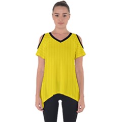 Bumblebee Yellow - Cut Out Side Drop Tee by FashionLane