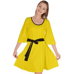 Bumblebee Yellow - Velour Kimono Dress by FashionLane