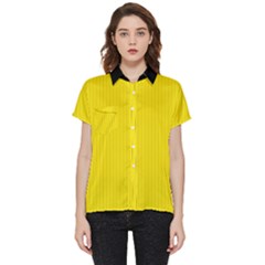 Bumblebee Yellow - Short Sleeve Pocket Shirt by FashionLane