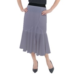 Coin Grey - Midi Mermaid Skirt by FashionLane