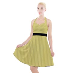 Harvest Gold - Halter Party Swing Dress  by FashionLane