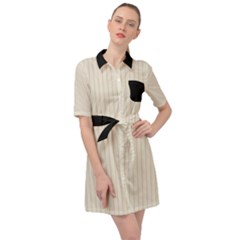 Magnolia White - Belted Shirt Dress by FashionLane