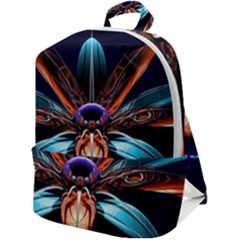 Fractal Flower Zip Up Backpack by Sparkle