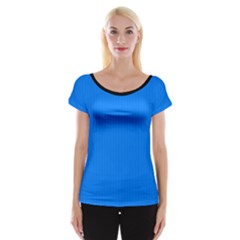 Azure Blue - Cap Sleeve Top by FashionLane