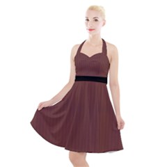 Bole Brown - Halter Party Swing Dress  by FashionLane