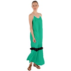 Caribbean Green - Cami Maxi Ruffle Chiffon Dress by FashionLane