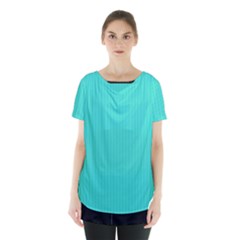 Turquoise - Skirt Hem Sports Top by FashionLane