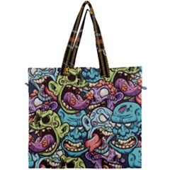 Halloween Love Chains Pattern Canvas Travel Bag by designsbymallika