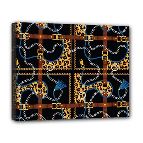Chains Pattern Deluxe Canvas 20  X 16  (stretched) by designsbymallika